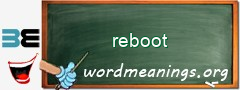 WordMeaning blackboard for reboot